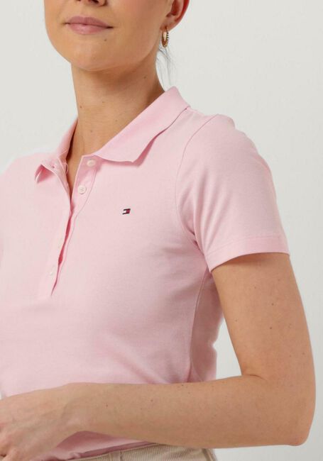 Hell-Pink TOMMY HILFIGER Polo-Shirt 1985 SLIM PIQUE POLO SS - large
