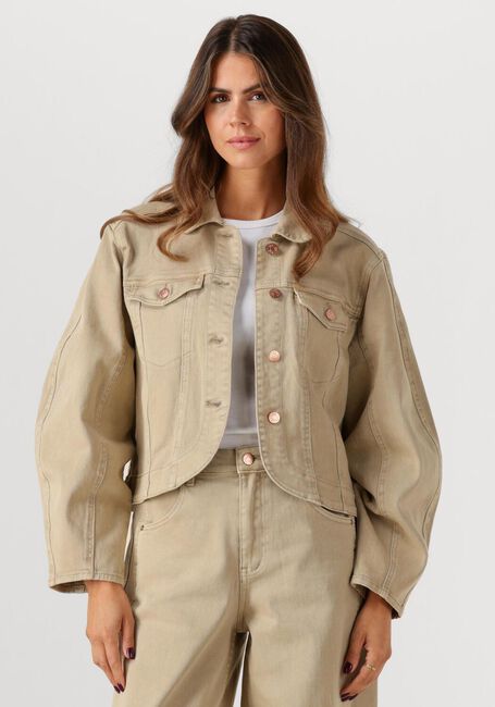 Beige Y.A.S. Jeansjacke YASLUA LS DENIM JACKET - large