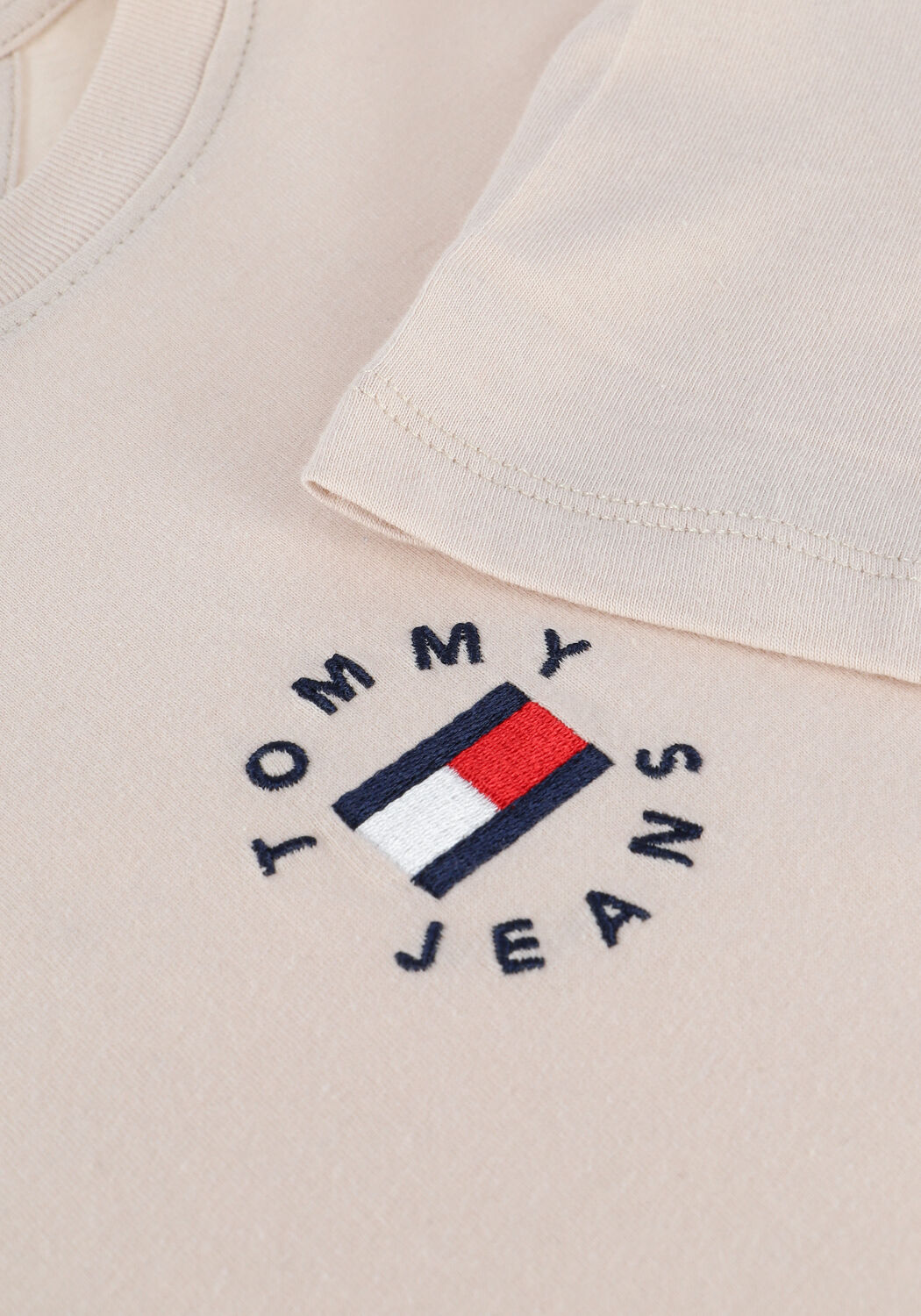 Beige TOMMY JEANS T-shirt TJW SLIM TINY TOMMY 2 TEE - large