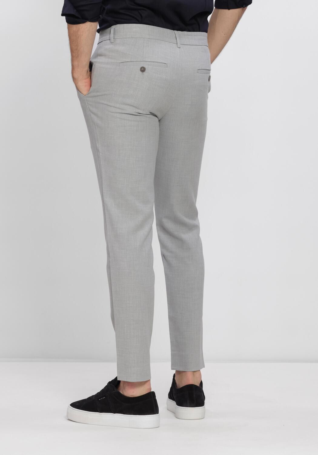 Graue PLAIN Chino JOSHPL 826 STEEL GREY MELANGE - large