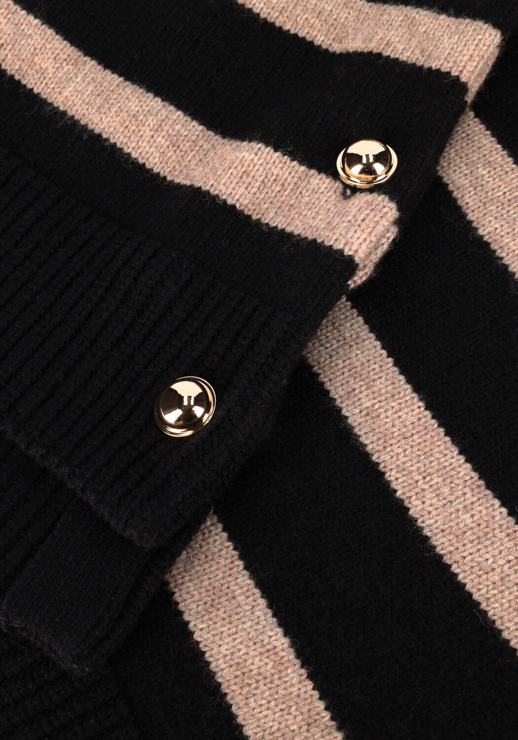 Schwarze CO'COUTURE Pullover & Cardigans MAJA BUTTON STRIPE - large