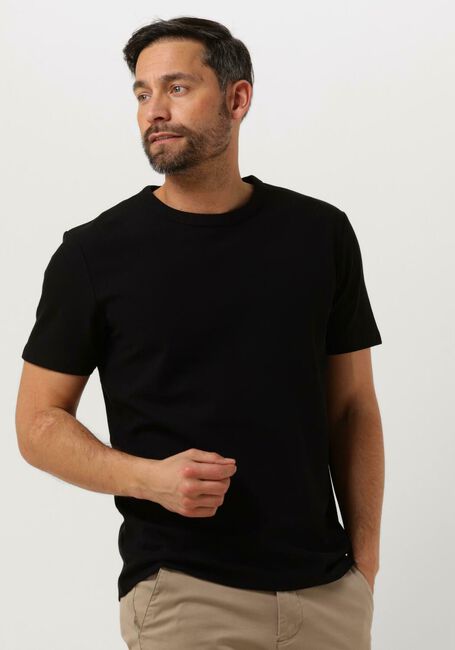 Schwarze SELECTED HOMME T-shirt SLHJOSEPH PIQUE O-NECK TEE - large