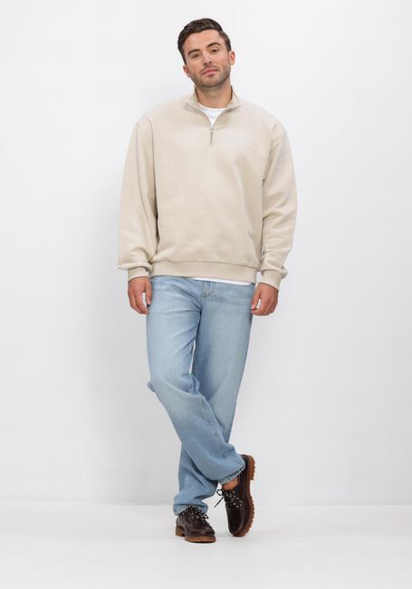Beige LES DEUX Sweatshirt CREW HALF-ZIP SWEATSHIRT - large