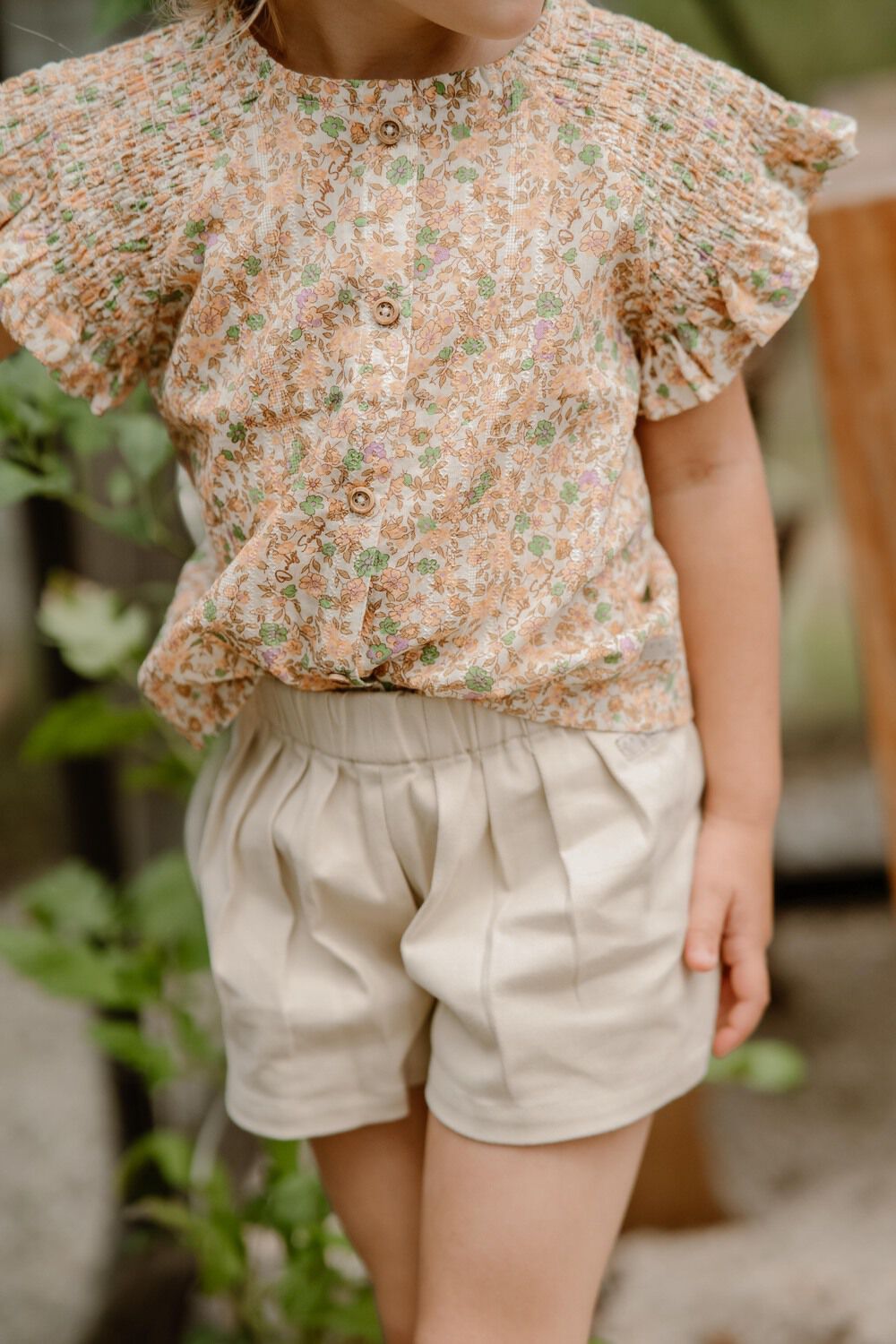 Sand DAILY7 Blusen SHORT SLEEVE FLOWER - large