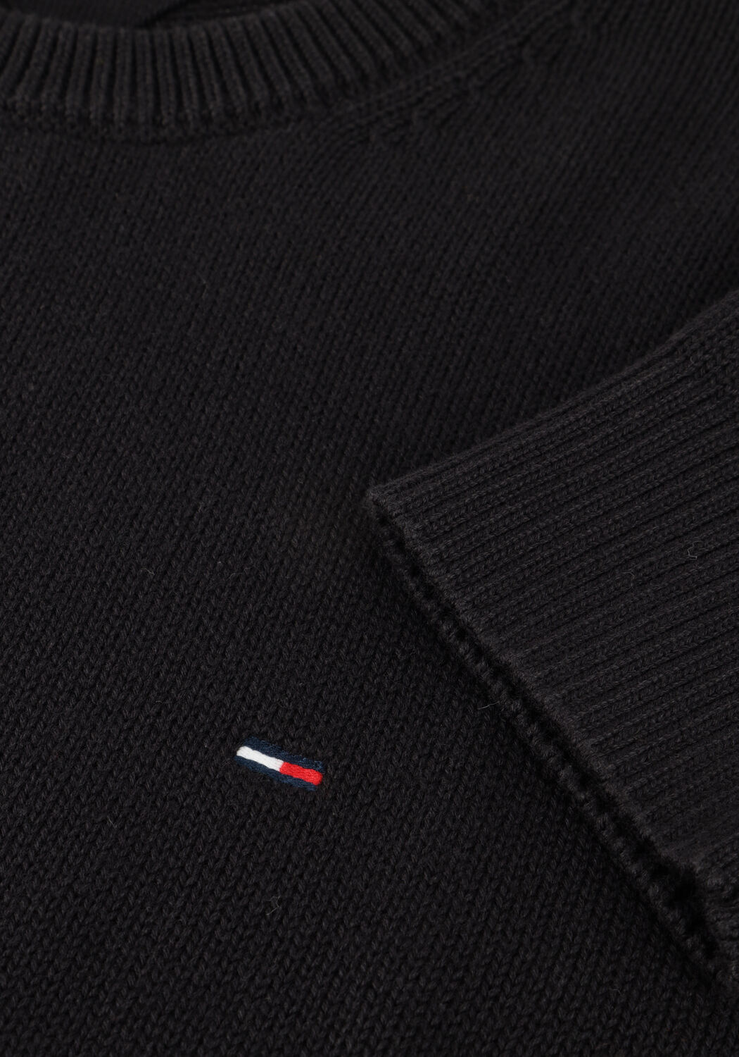 Schwarze TOMMY JEANS Pullover TJM SLIM ESS SWEATER EXTS - large