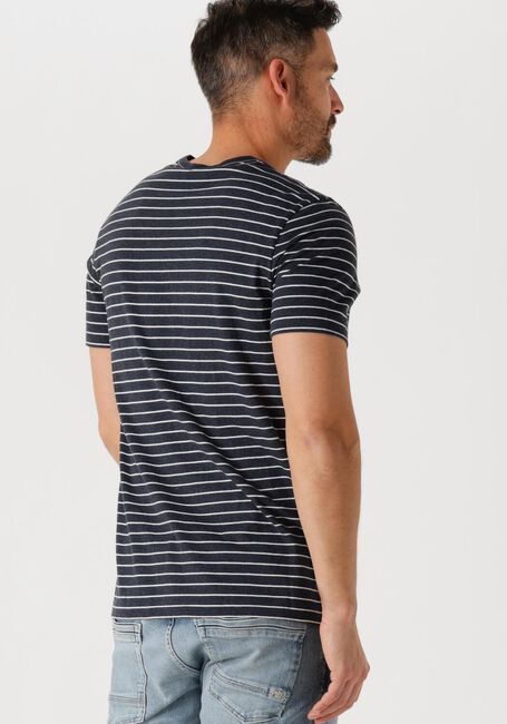 Blaue PME LEGEND T-shirt SHORT SLEEVE R-NECK YD MELANGE STRIPED JERSEY - large