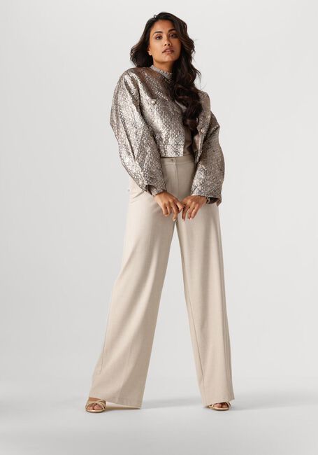 Beige SUMMUM Pullover SMOCKED TOP FINE LUREX JERSEY - large