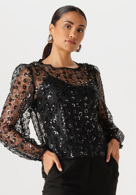 Schwarze OBJECT Top OBJMAISY L/S RE TOP - large