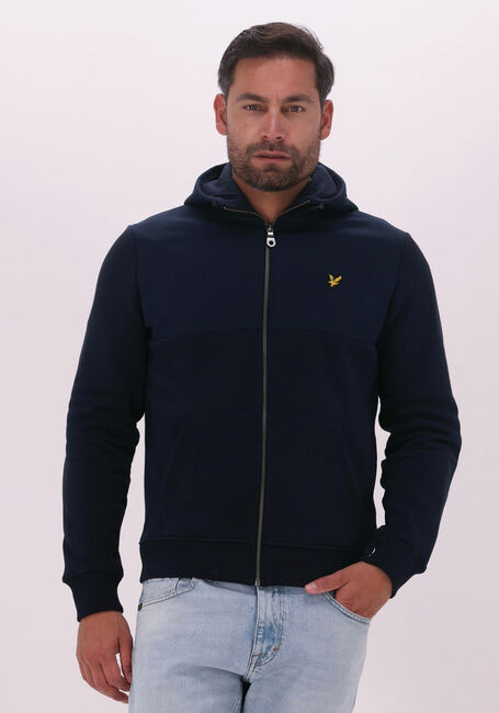 Dunkelblau LYLE & SCOTT Jack SOFTSHELL JERSEY ZIP HOODIE - large