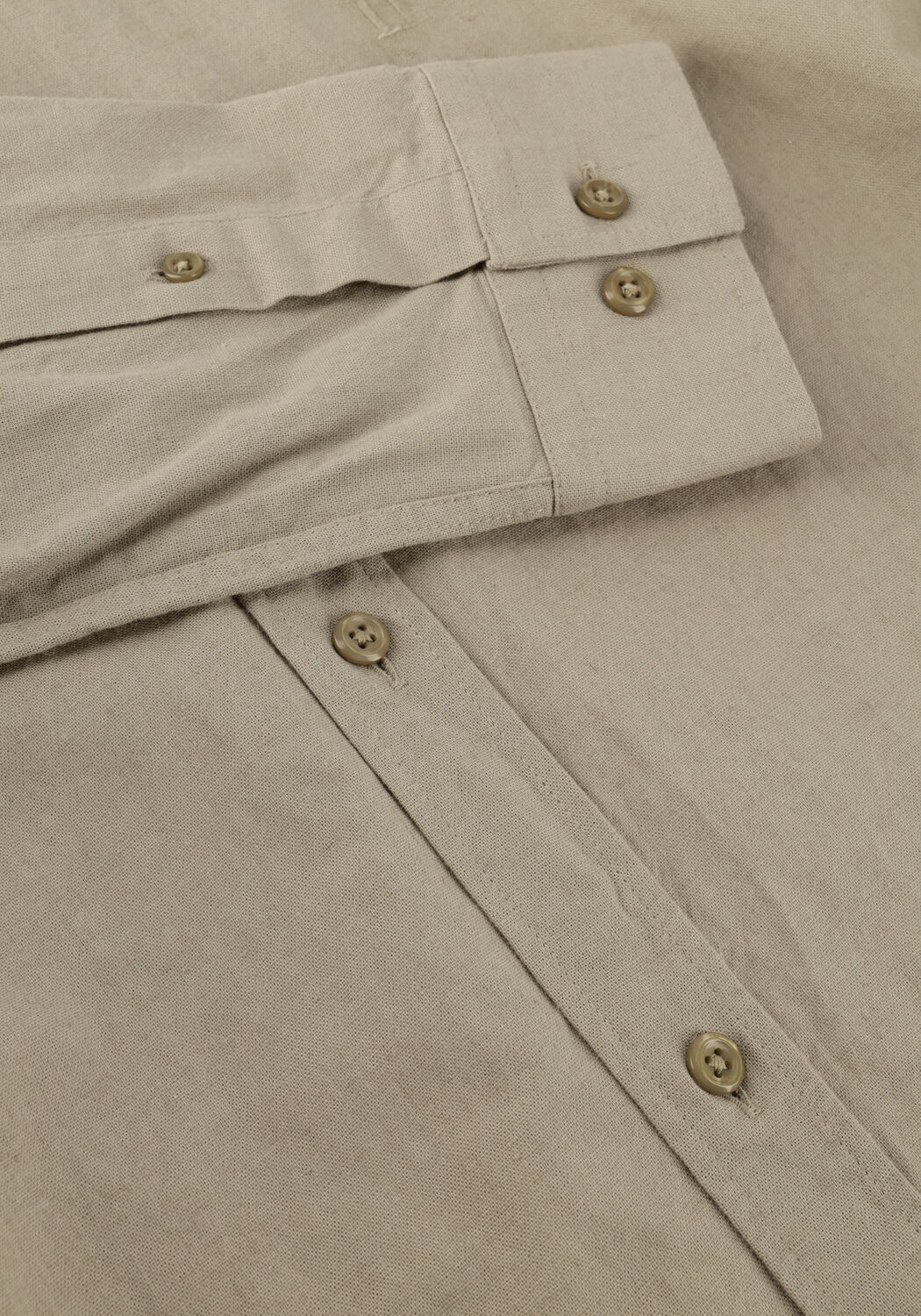 Khaki LES DEUX Casual-Oberhemd KONRAD COTTON LINEN SHIRT - large