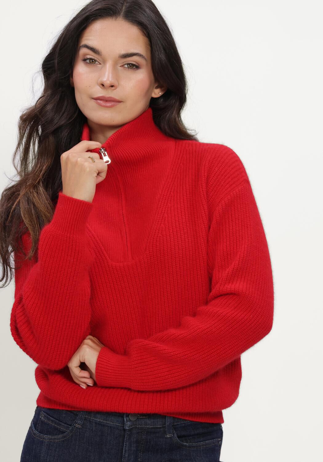 Rote TWNS Pullover LONG-SLEEVED TRUCKER-NECK PULLOVER - large