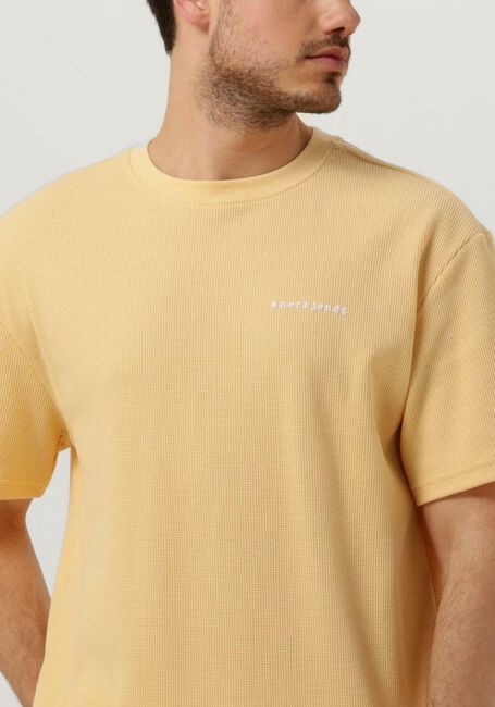 Gelbe ANERKJENDT T-shirt AKKIKKI S/S WAFFLE TEE - large