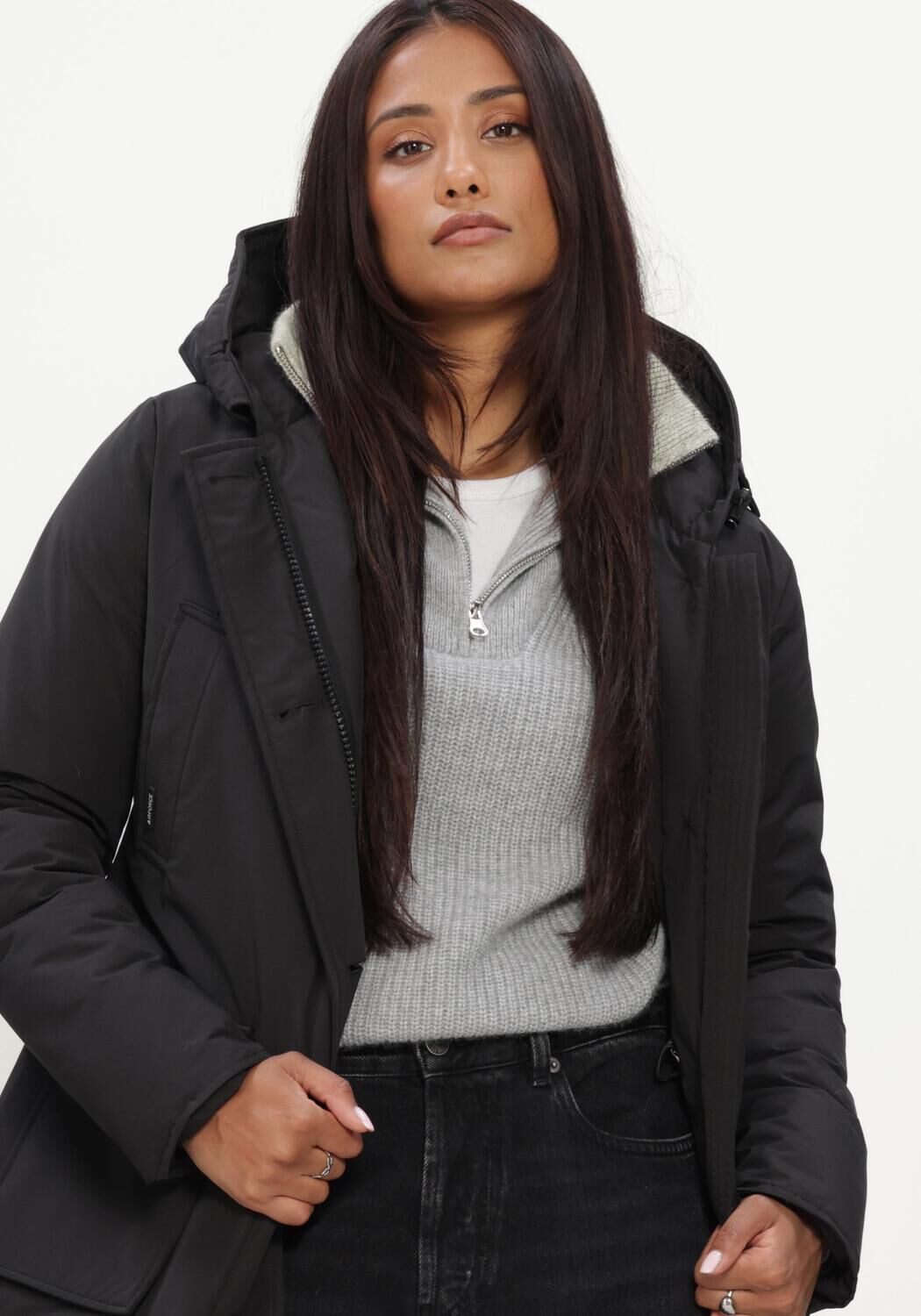 Schwarze AIRFORCE Wattierte Jack 4 POCKET PARKA - large