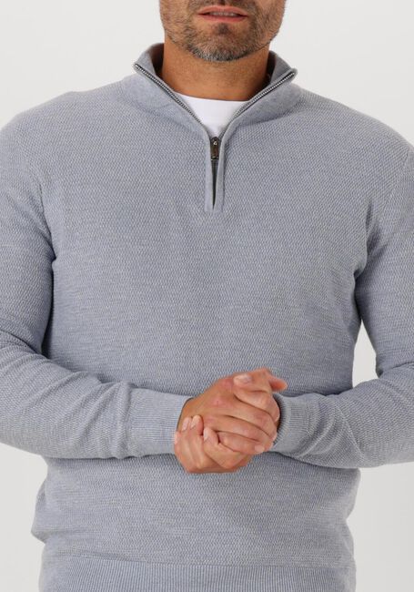 Graue PROFUOMO Pullover PULLOVER HALF ZIP TWINKLE SLUB - large