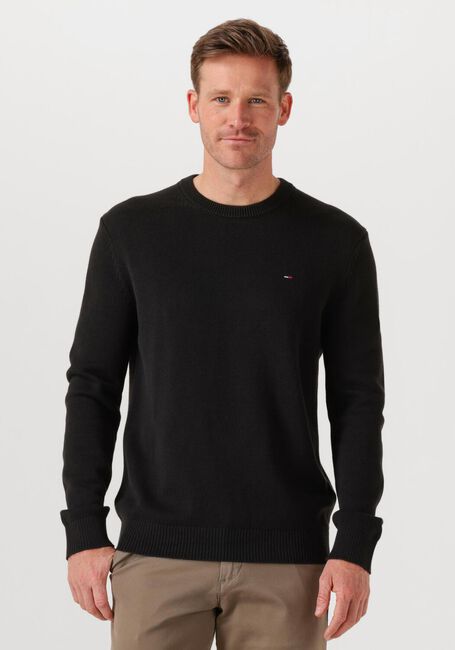 Schwarze TOMMY JEANS Pullover TJM SLIM ESS SWEATER EXTS - large