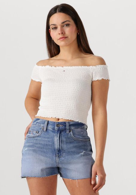 Weiße TOMMY JEANS Top TJW CRP SMOCK TOP - large