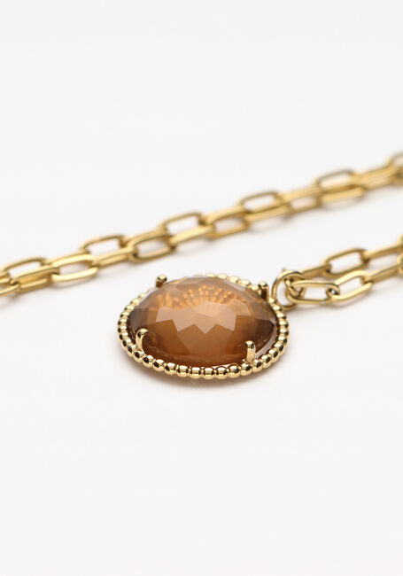 Goldfarbene NOTRE-V Kette KETTING GLAS STEEN - large