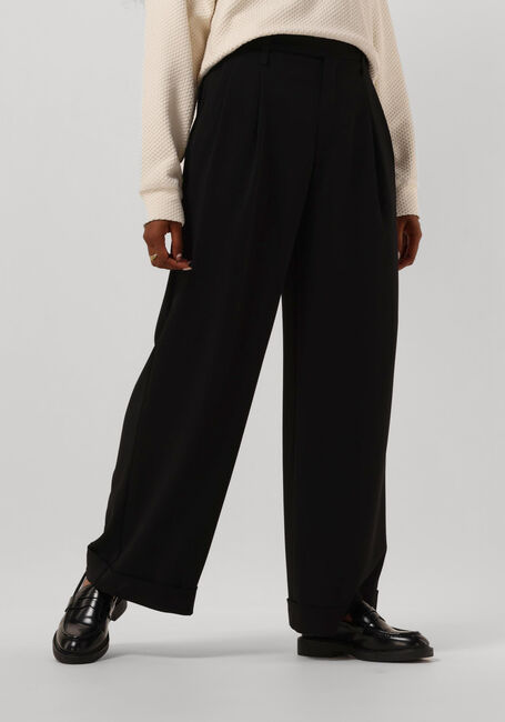 Schwarze VANILIA Hose CREPE TAILORED WIDE LEG - large