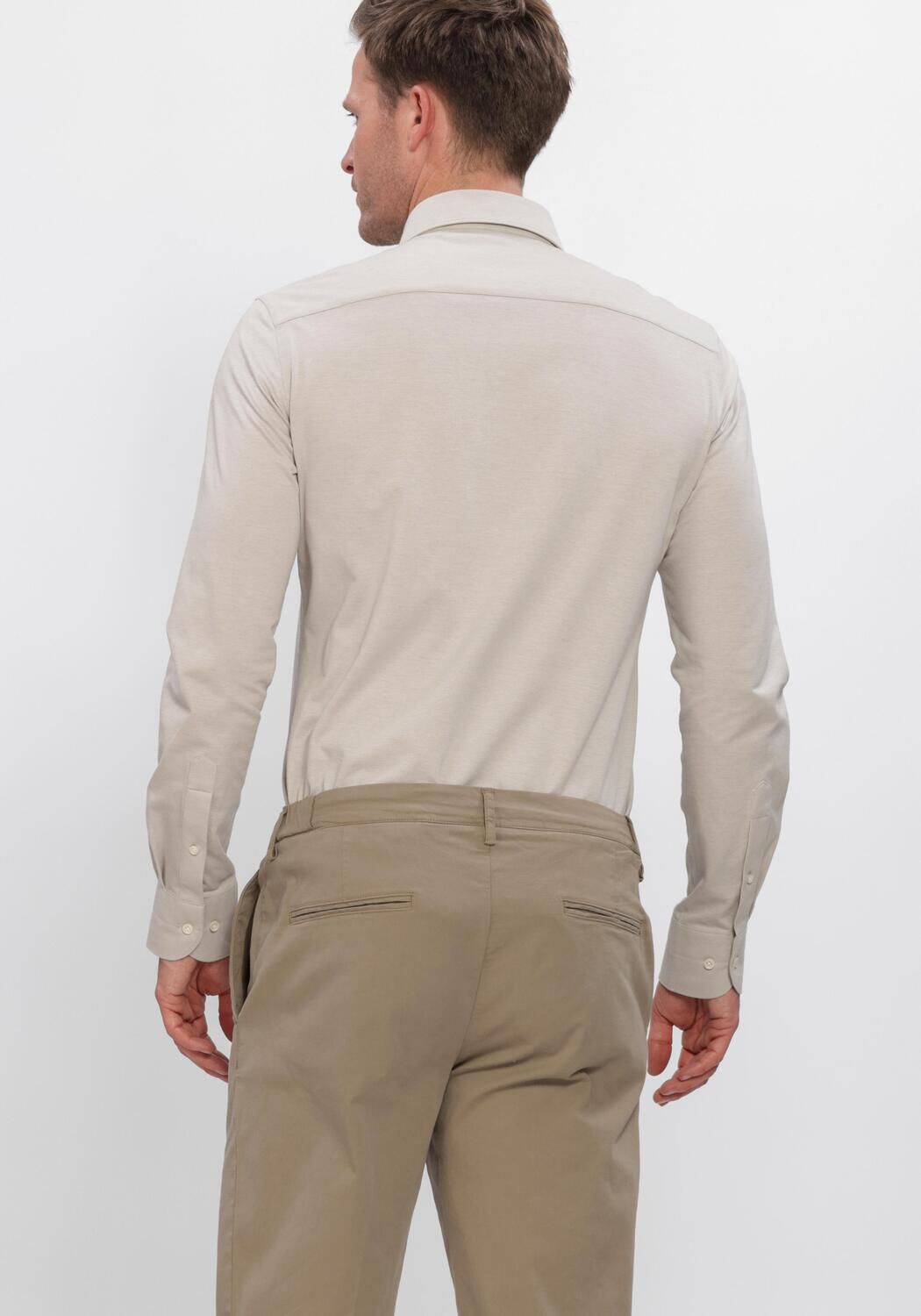Sand PROFUOMO Casual-Oberhemd JAPANESE KNITTED - large