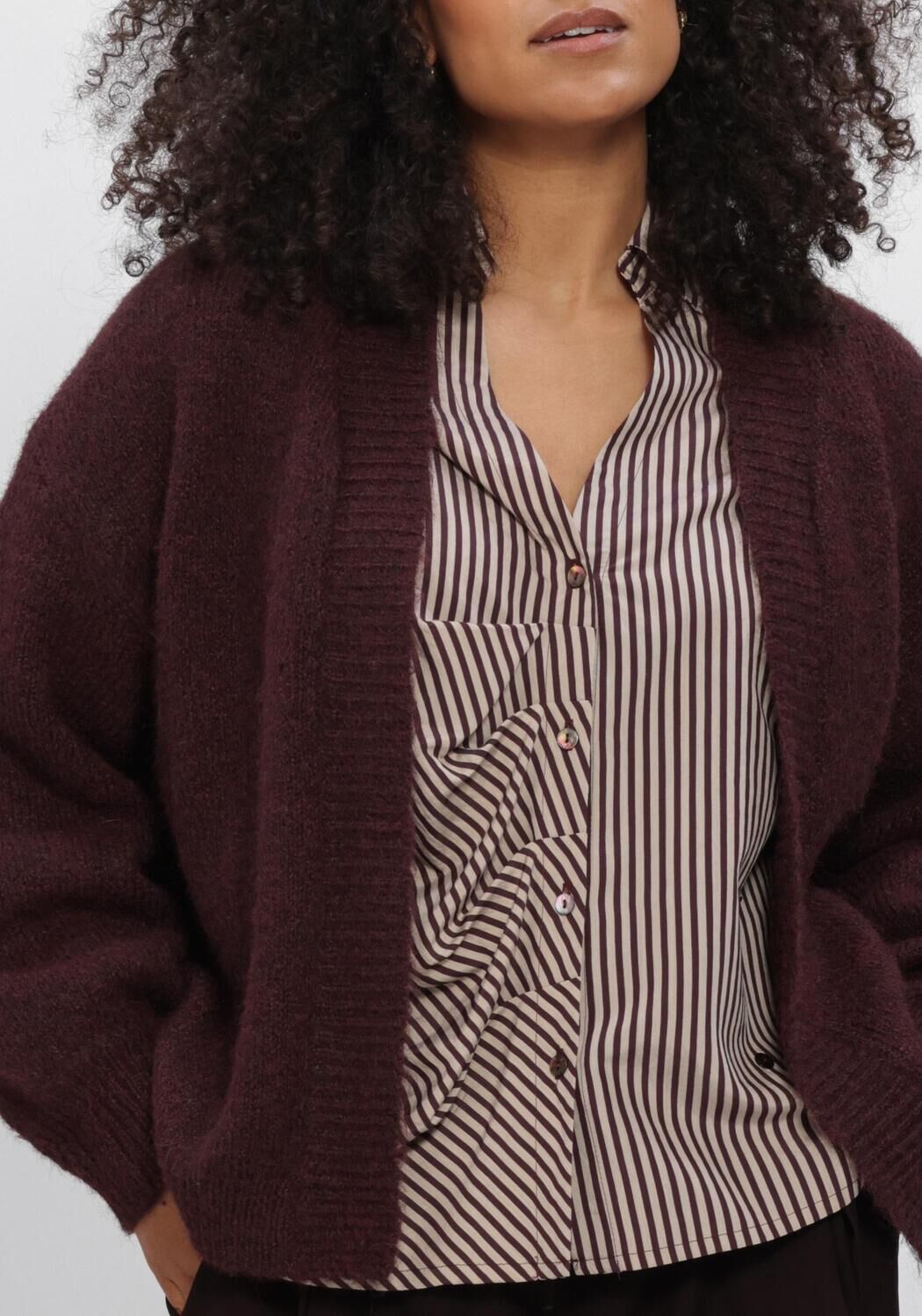 Bordeaux SUMMUM Strickjacke PUFF SLEEVE CARDIGAN COZY - large