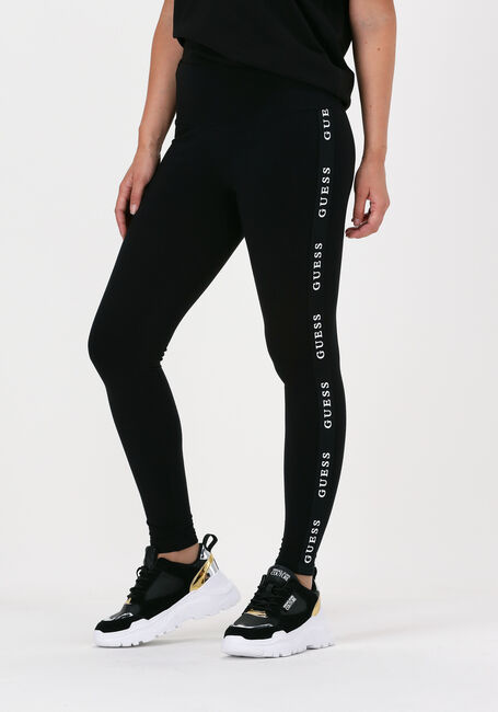 Schwarze GUESS Legging ALINE LEGGINGS 4/4 ECO JERSEY  - large