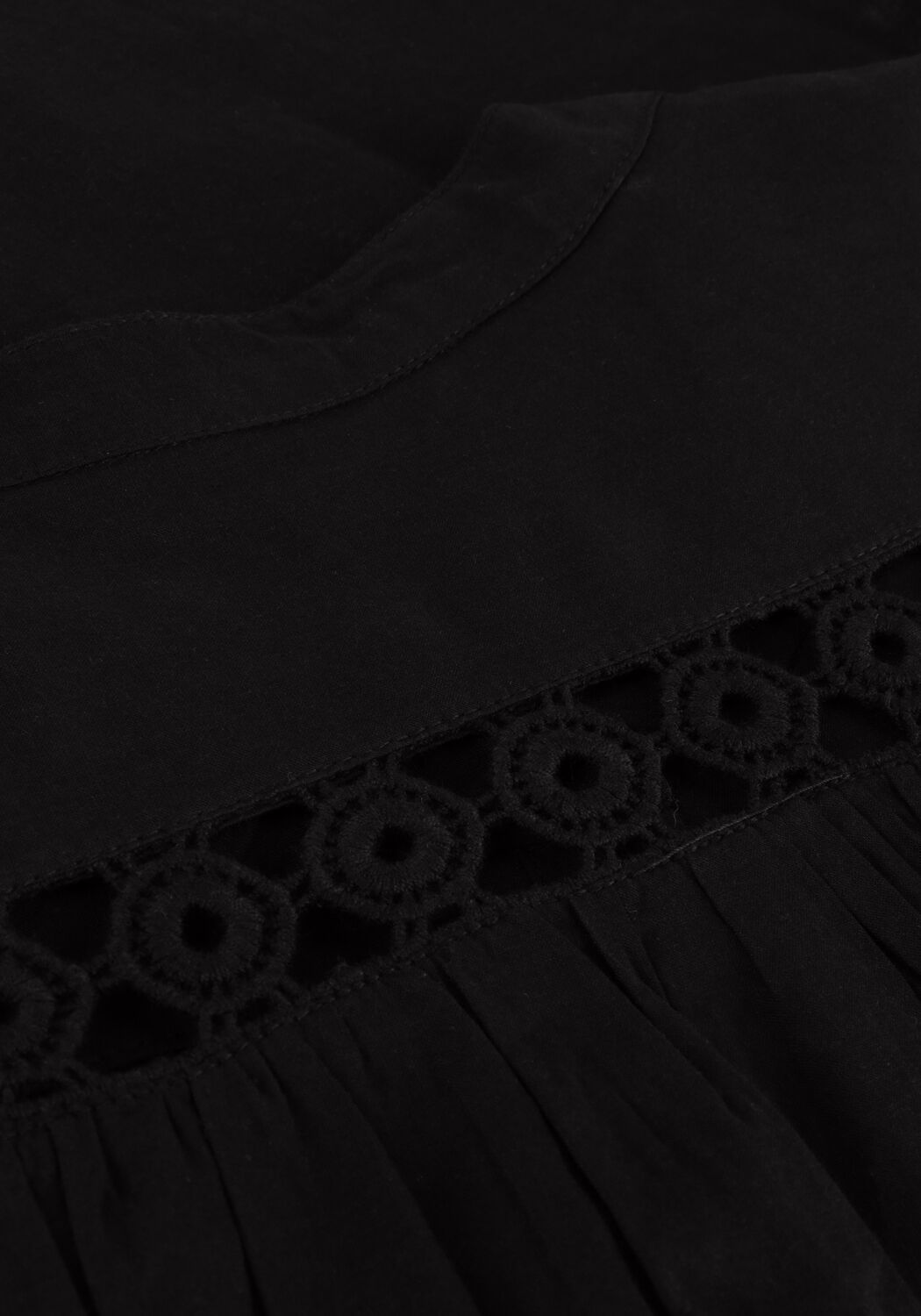 Schwarze SUMMUM Midikleid DRESS COTTON VOILE - large