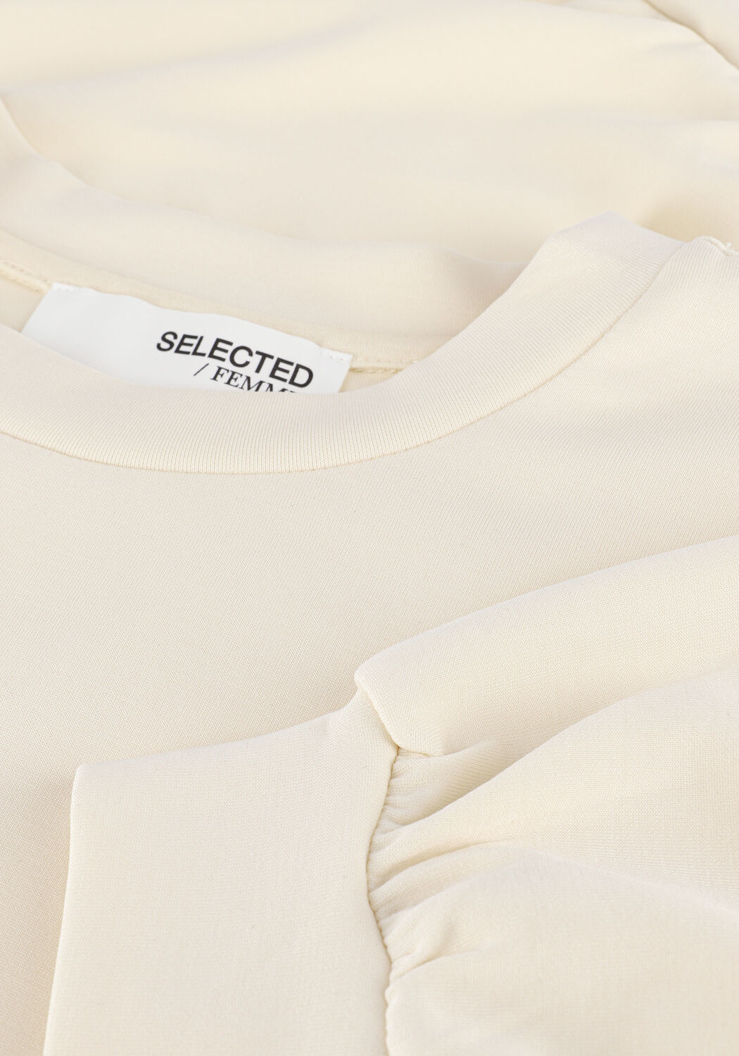 Ecru SELECTED WOMEN Pullover SLFTENNY 3/4 SWEAT TOP - large