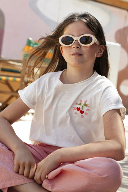 Weiße AMMEHOELA T-shirt SUNNY - large