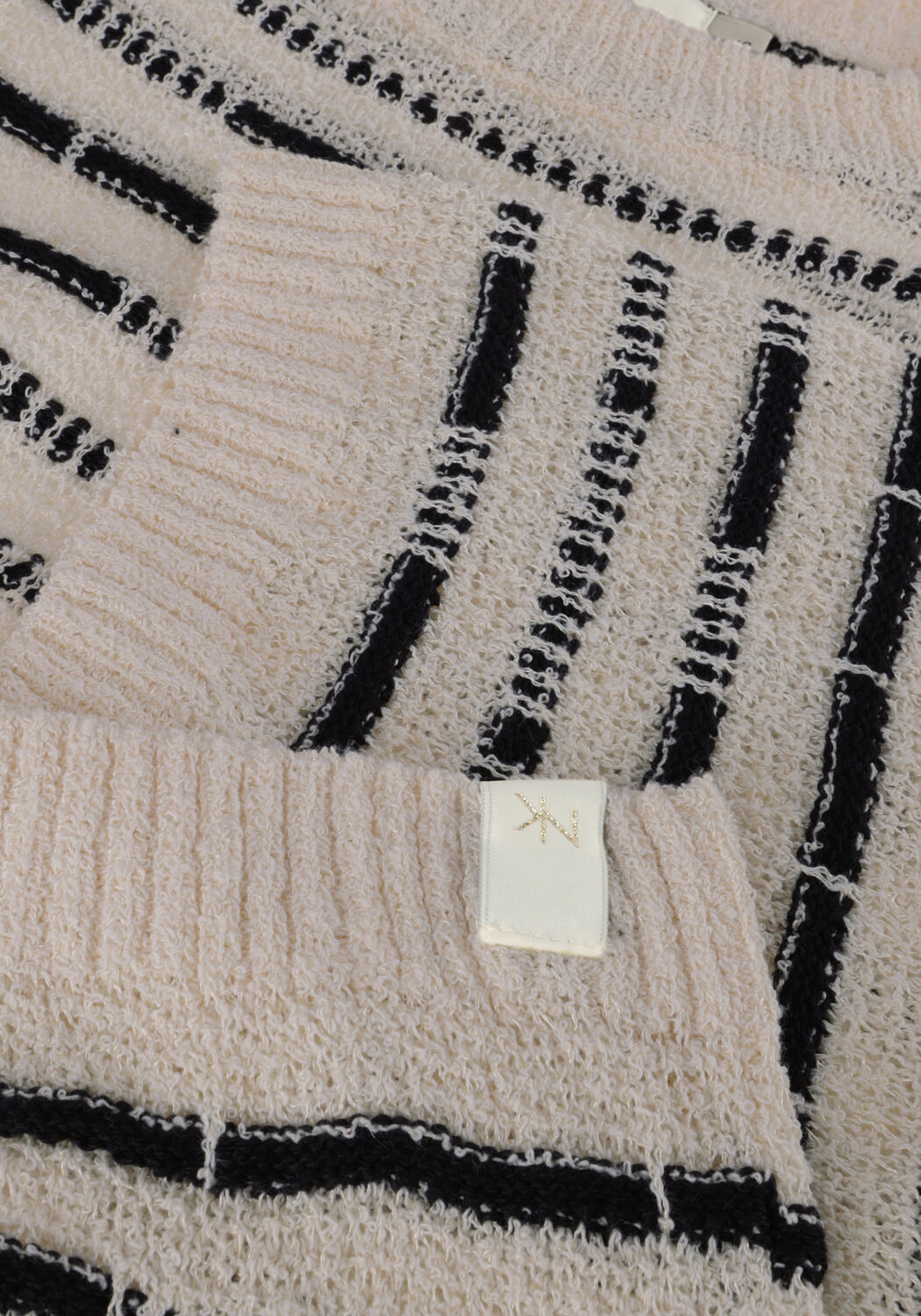 Schwarze NUKUS Pullover VINNA PULLOVER SS STRIPE - large