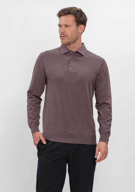 Bordeaux PROFUOMO Polo-Shirt POLO ONE PIECE LS LUXURY BASIC - large