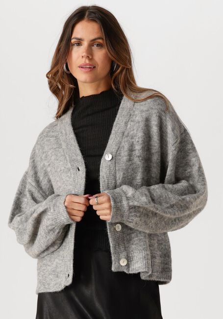 Graue MSCH COPENHAGEN Strickjacke MSCHPETRINELLE HOPE CARDIGAN - large