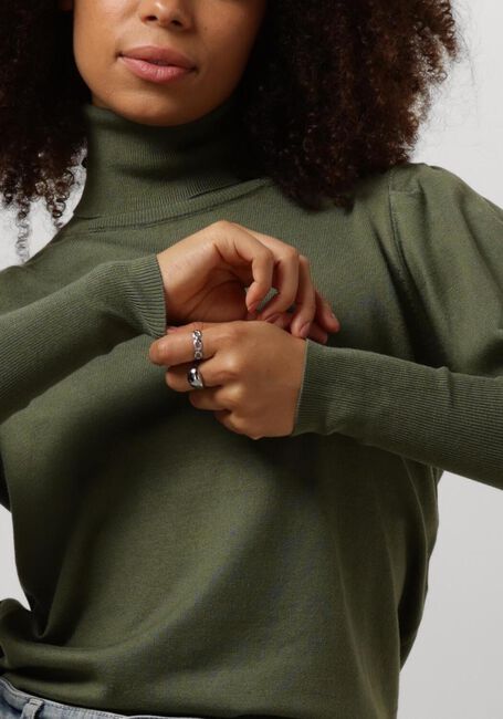 Grüne NOTRE-V Rollkragenpullover BASIC KNIT BLOUSE - large