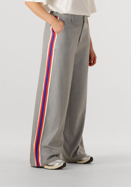 Graue ALIX THE LABEL Weite Hose LADIES WOVEN COATED HERRINGBONE PANTS - large