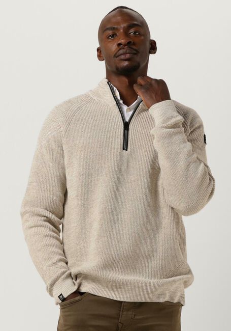 Nicht-gerade weiss VANGUARD Pullover HALF ZIP COLLAR COTTON MOULINE - large