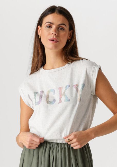 Hellgrau BY-BAR Top THELMA LUCKY RAINBOW TOP - large