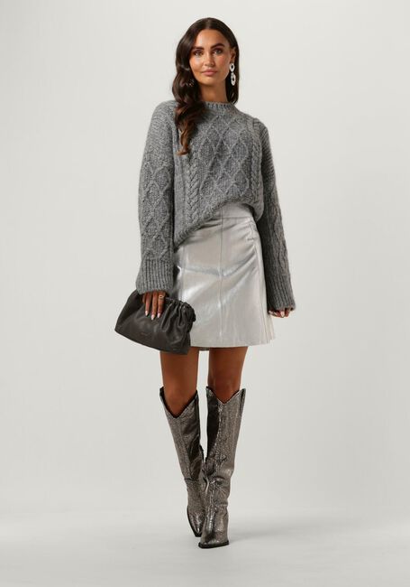 Graue SECOND FEMALE Pullover DIA KNIT O-NECK - large