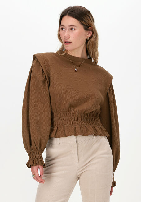 Braune OBJECT Pullover TAYLOR LS PULLOVER - large