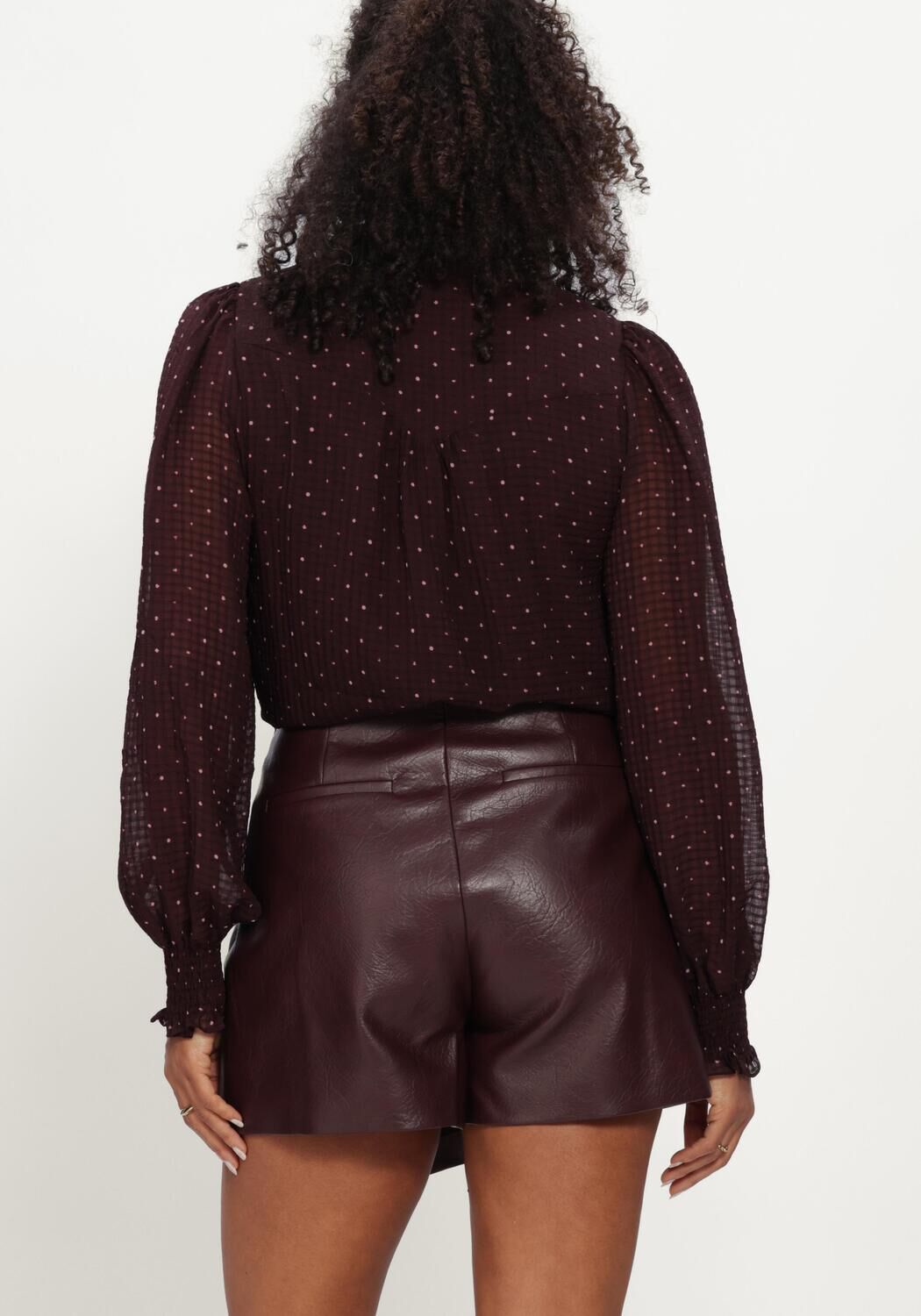 Bordeaux NEO NOIR Blusen ASTRIDA DOTTED BLOUSE - large