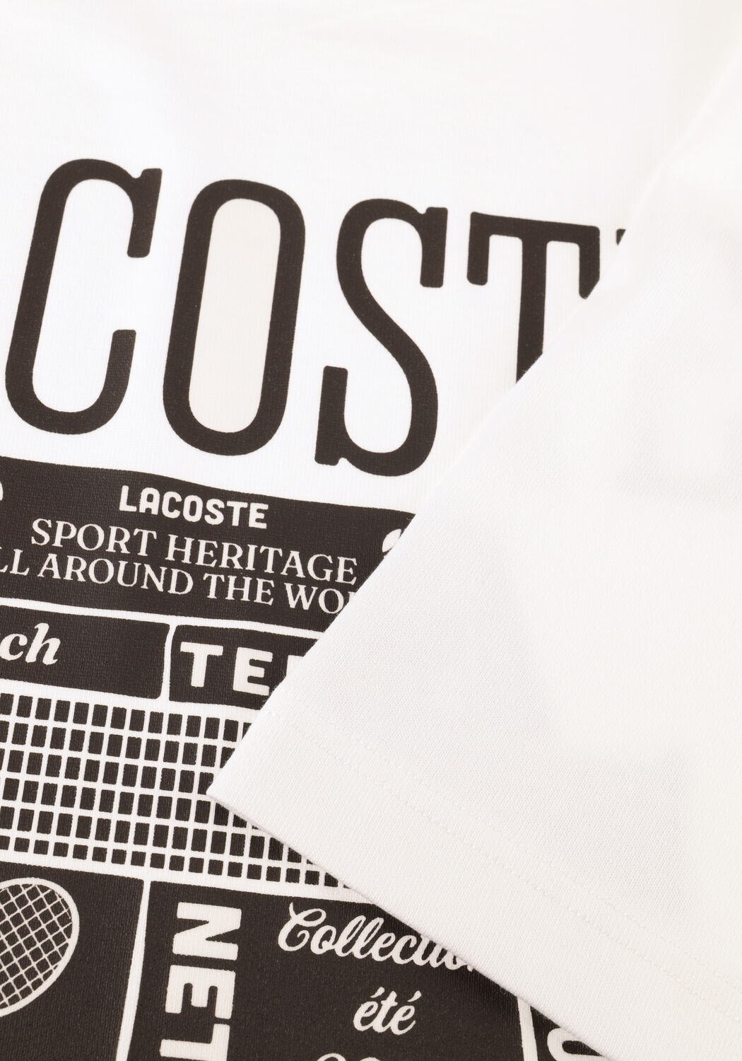 Wei&szlig;e LACOSTE T-shirt CLASSIC FIT BACK PRINT HEAVY JERSEY T-SHIRT - large
