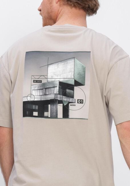 Beige BOSS ORANGE T-shirt TE_BRUTALISM - large