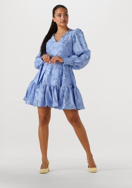 Hellblau SELECTED FEMME Minikleid SLFCALLI-SADIE LS SHORT V-NECK DRESS FF - large