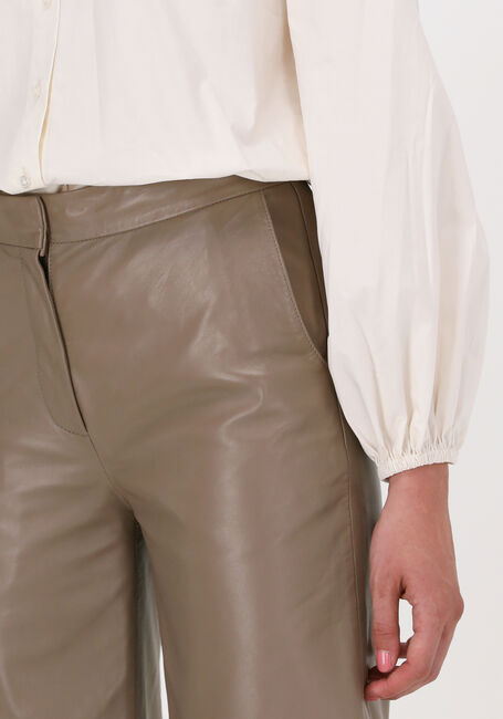 Taupe JUST FEMALE Hose ROXY LEATHER TROUSERS - large