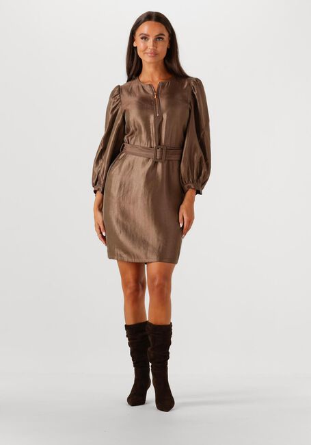Braune AAIKO Minikleid SEMIRA CRINKLE VIS 545 - large
