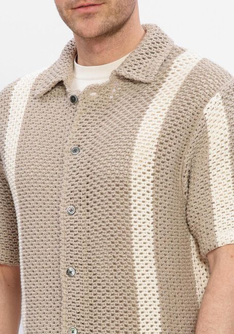 Beige PROFUOMO Polo-Shirt POLO SS BUTTON TH - large