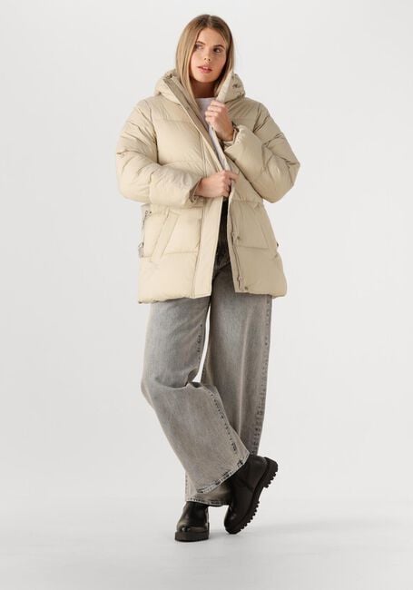 Beige CALVIN KLEIN Wattierte Jack BELTED MIDWEIGHT PUFFER - large