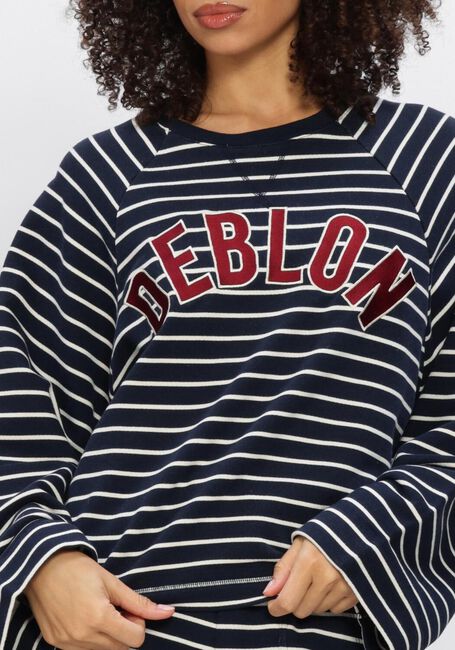 Dunkelblau DEBLON SPORTS Sweatshirt DANA STRIPED SWEATER - large