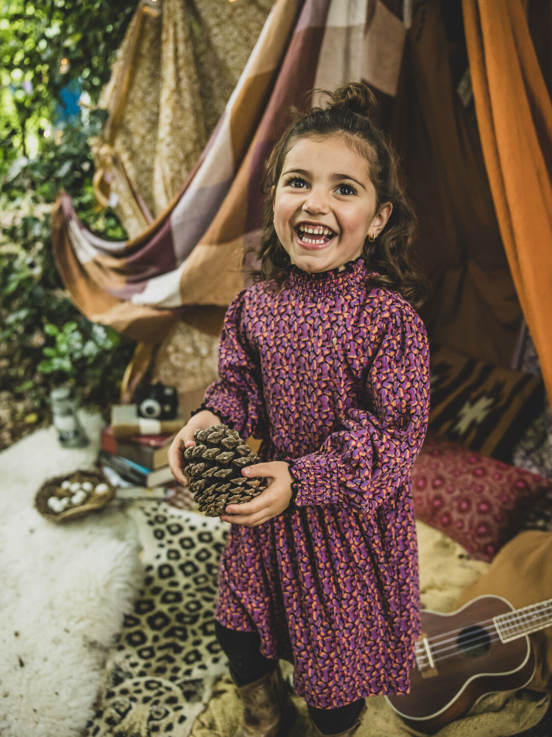 Mehrfarbige/Bunte LOOXS Little Minikleid 2531-7802 - large