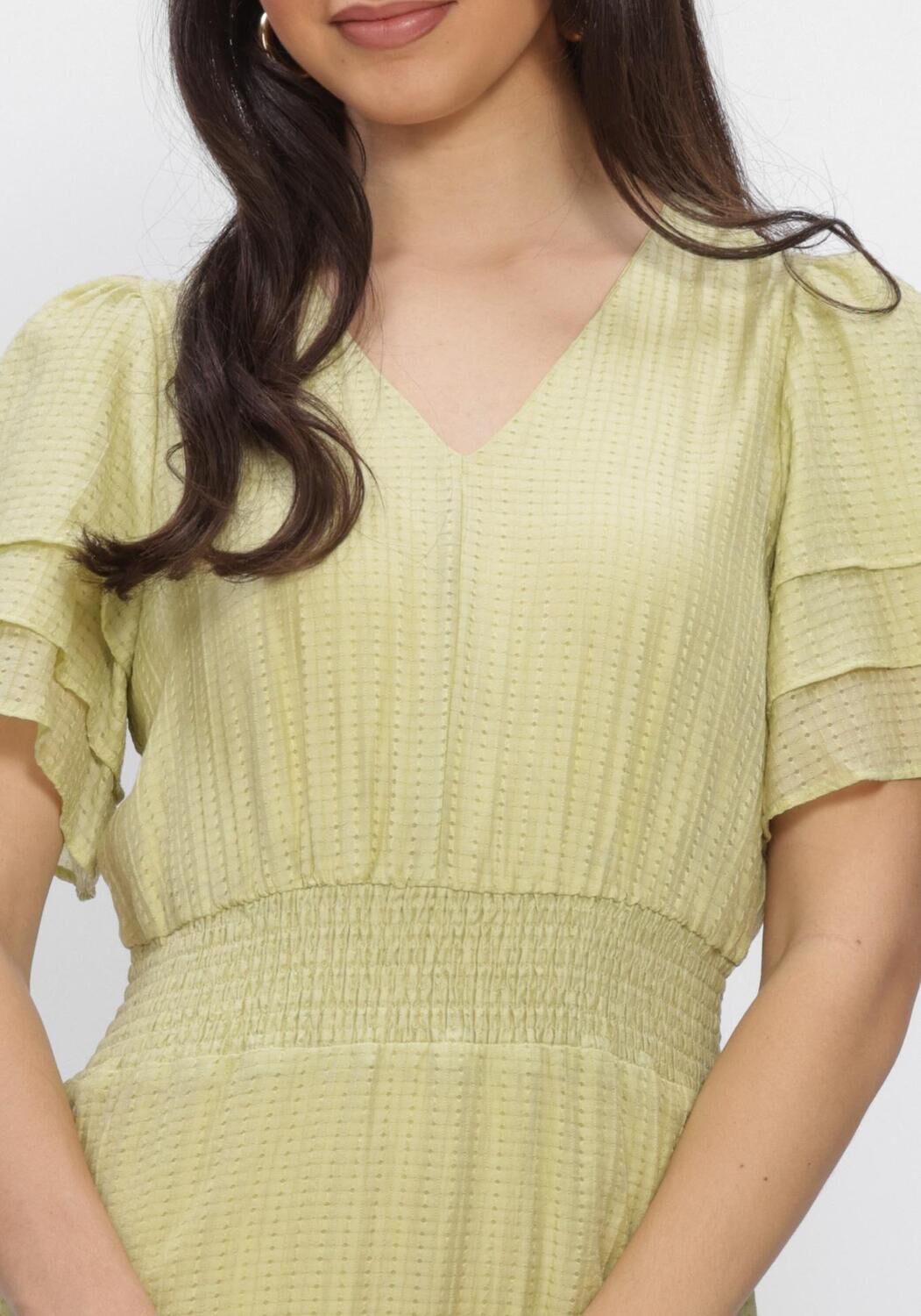 Gr&uuml;ne FREEBIRD Kleider WV-STRUCTURE-VOILE-26-1 - large