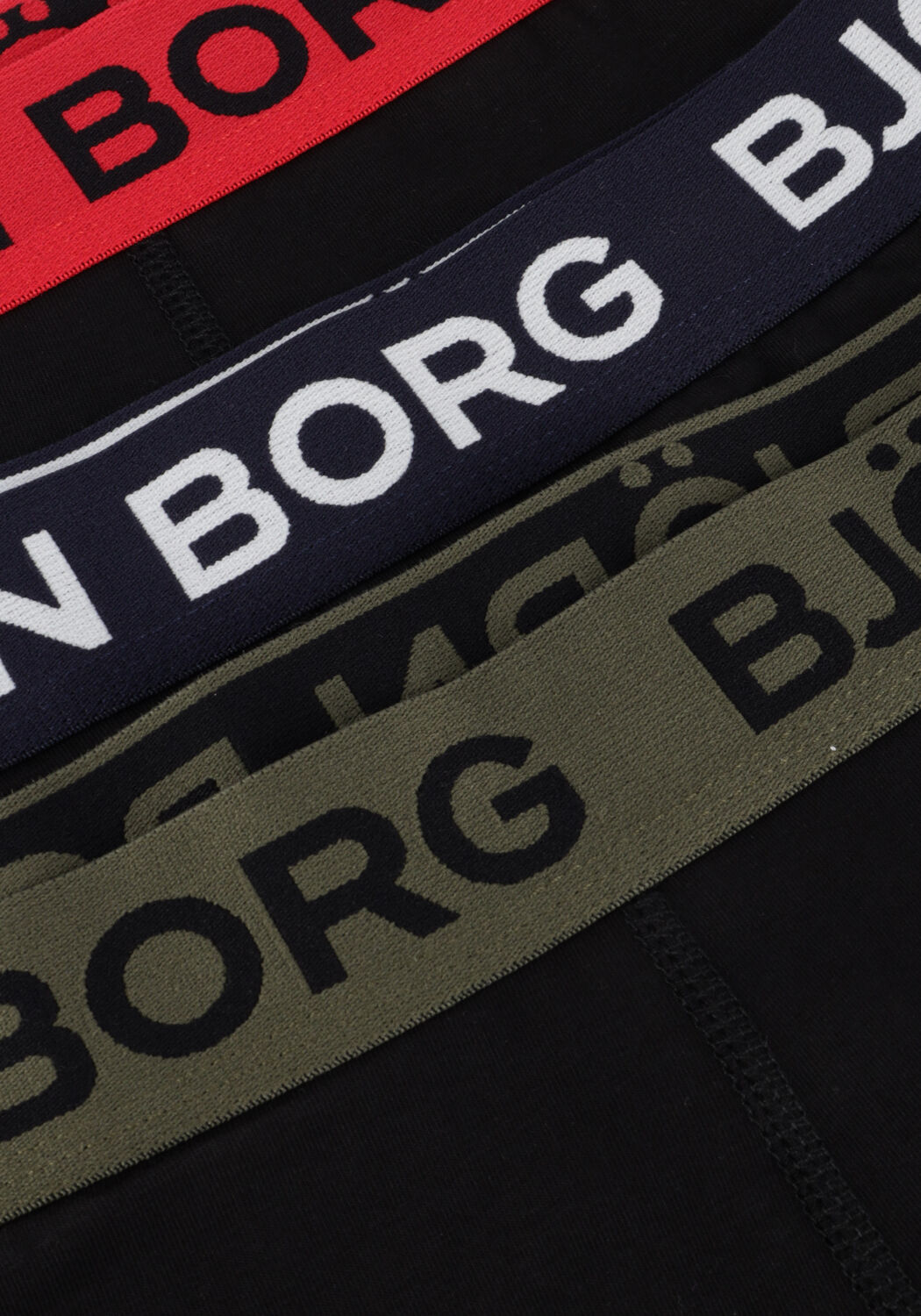 Mehrfarbige/Bunte BJORN BORG Boxershorts COTTON STRETCH BOXER 3P - large