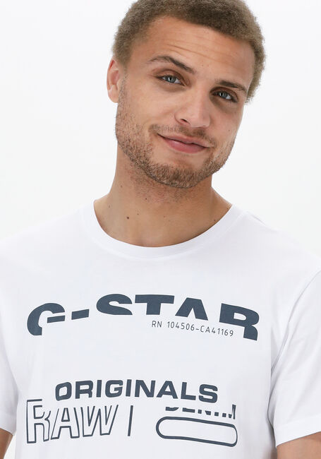 Weiße G-STAR RAW T-shirt ORIGINALS R T - large